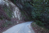 Little Basin Road is a narrow paved road as far as Little Basin.