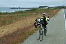 Rod rides past Pigeon Point.