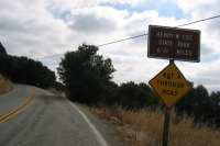 This sign appears where the road begins to climb in earnest. (900ft)