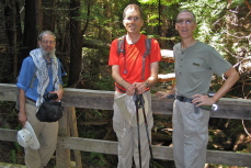 Frank, Bill, and Steve on the Virginia Mill bridge