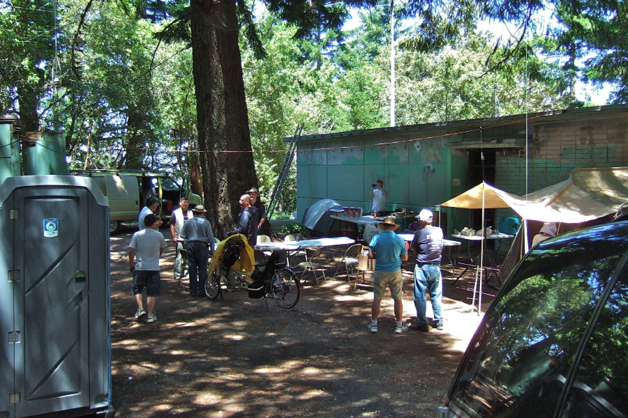 Encampment at the CDF storage area along the ridge at about 2930ft.