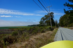 Low fog and high clouds near Half Moon Bay from Verde Road