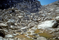 Talus below Liberty Pass (10450ft)