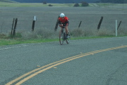 A rider northbound through Peachtree Valley (1)