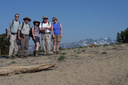 Hikers pause to enjoy the view on Mammoth Crest.