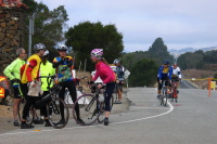 Cyclists start to gather at Edgewood and Canada Roads.