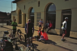 Resting in the sun at the San Gregorio Store.