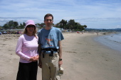 Laura, Bill on Capitola Beach.