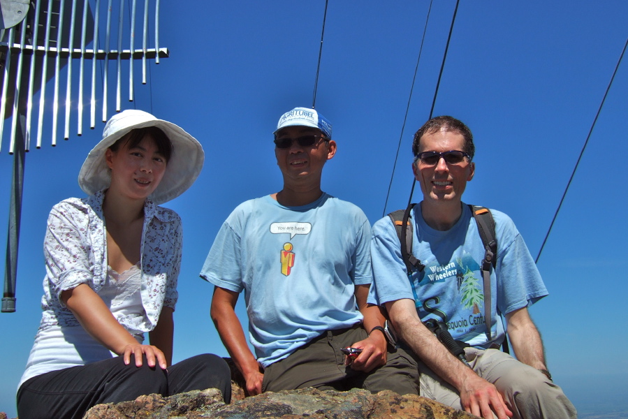 Xiaoqin, Piaw, and Bill B. at the cramped summit of North Peak (3557ft) (1)