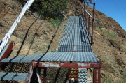The metal walkway to the Peak itself