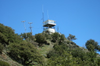 The shuttered NFS lookout tower on Copernicus Peak (4360ft)