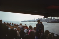 Our tour starts off on the Hudson River under darkening skies.