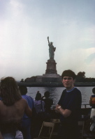 Bill at the Statue of Liberty