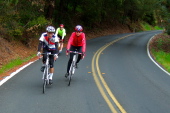 The group starts down Wildcat Canyon Rd.