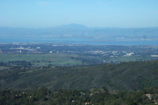 Stanford Univeersity, Palo Alto, Dumbarton Bridge, and Mt. Diablo from Russian Ridge