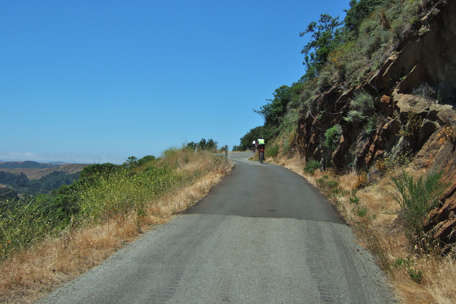 Climbing the west side of Old La Honda Road