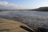 Pescadero Creek flowing from the estuary