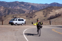Zach Kaplan at the Bear Valley-San Benito summit.