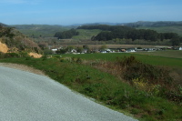 Houses on Pescadero Road from Bean Hollow Road