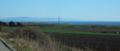 Fremont Peak can be seen in the distant left from CA1 west of Santa Cruz.