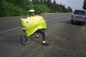 Bill stops for a break on OR30 south of Rainier, OR.