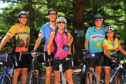 Eric, Steve, Cheryl, Fletcher, and Anna at the top of Tunitas Creek Road (watercolor effect)