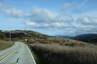 Backside of Black Mountain (left) and Stevens Canyon from Page Mill Road