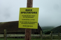 Instructions to spectators.