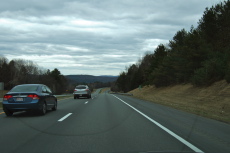 Heading south on I-89 north of Lebannon, New Hampshire