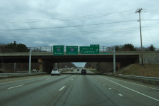 Heading south on I-93 near Lawrence, NH