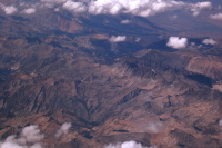 Bishop Pass (at center) and surrounding peaks.