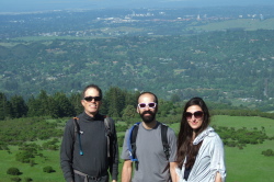 Bill, Bogdan, and Pauline on the north summit of Windy Hill