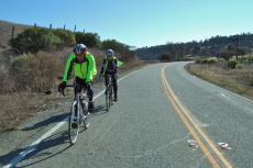 Passing a couple of cyclists northbound near the Bear Valley Fire Station