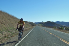 Riding northbound on Airline Highway (CA25)