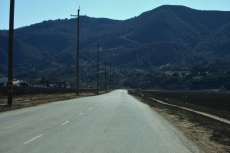 The southern end of Cienega Road