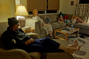 After dinner we all retired to the living room to watch the TV, free from worries about large, fast-moving spiders.