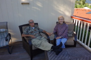David and Kay relax on the deck.