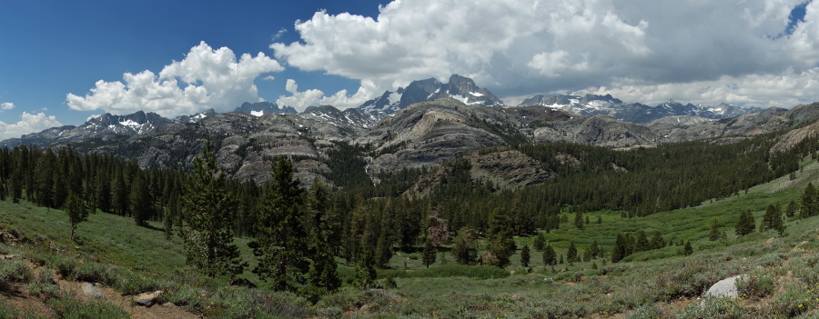 Panorama: The Ritter Range from the High Trail