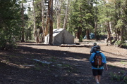 Walking through the Boy Scout camp