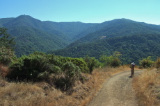 David descends Mine Hill Trail