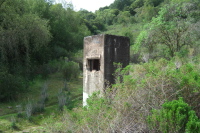 One of the structures remaining on the site of the mine.