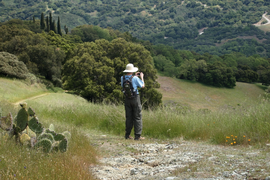 Bill photographs Almaden Reservoir