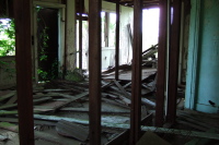 Interior living areas of shack