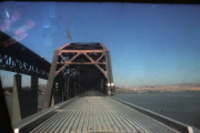 Crossing the Benicia railroad bridge
