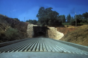 Passing into one of many tunnels near Colfax.