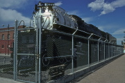 UP steam engine on display in Cheyenne, WY