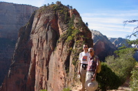 Bill and David on the trail to Angel's Landing.