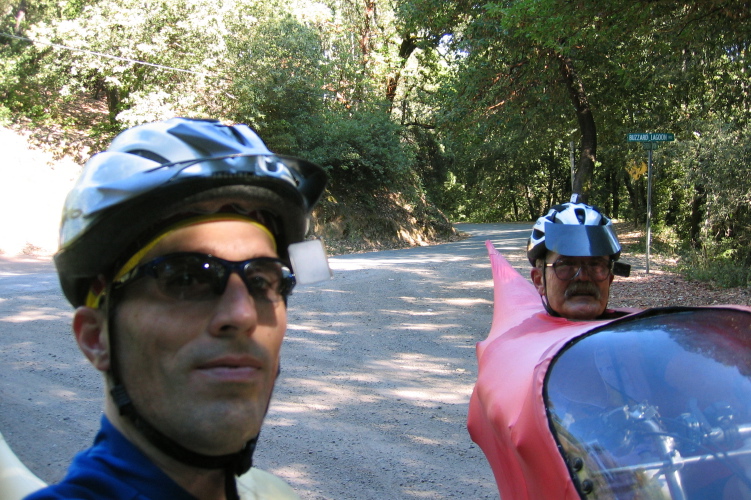 Bill and Ron at Eureka Canyon and Buzzard Lagoon Roads. (1900ft)