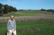 David in Arastradero Preserve; view is toward the high point at the northeast.