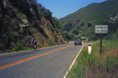 Chris rides into Riverside County on Ortega Highway.